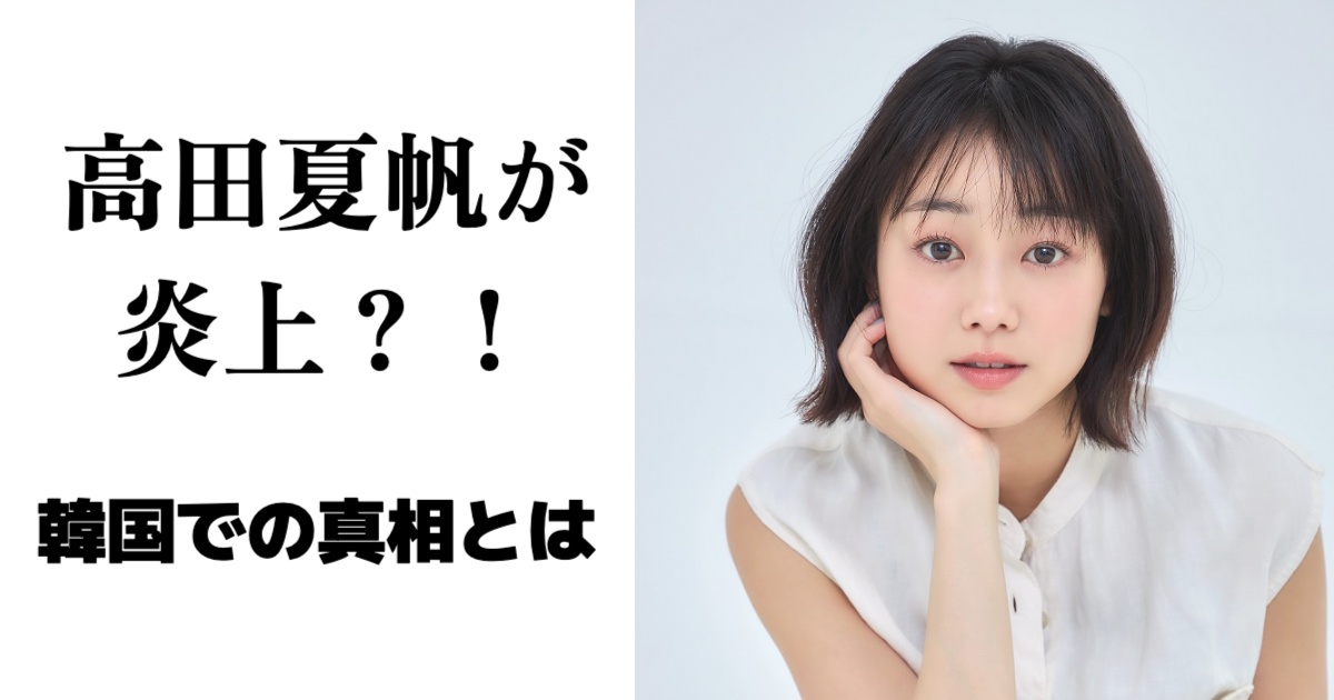 【衝撃】高田夏帆が炎上？噂を徹底調査！実際は韓国で大人気だった真相とは